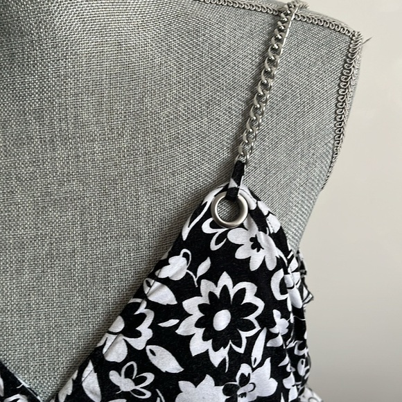 MICHAEL KORS NWOT Chain Strap Floral Cotton Dressy Tank Top, Size M - Picture 9 of 11